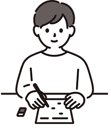 勉強をする人のイラスト